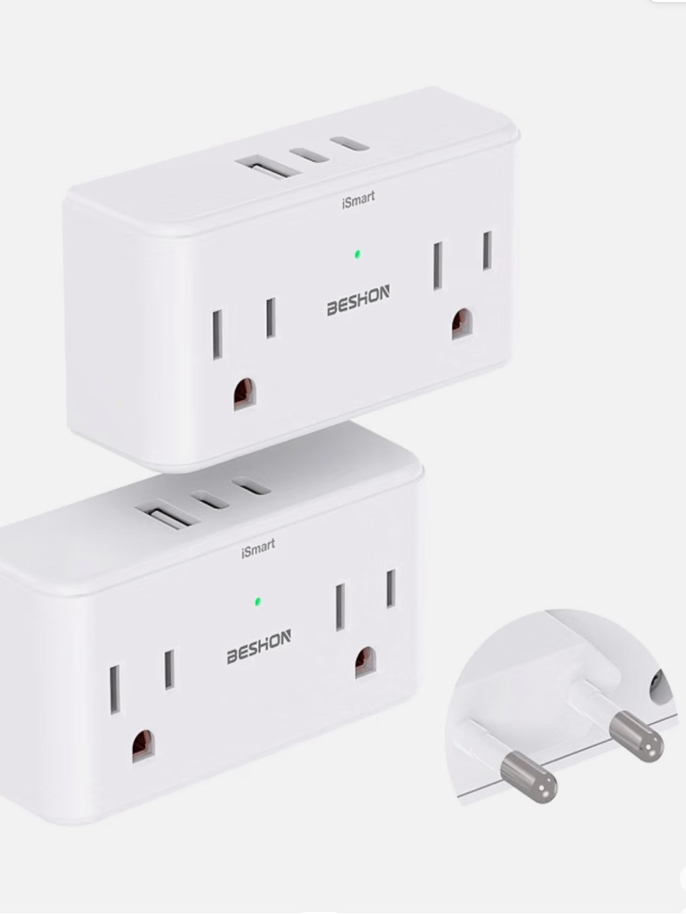 New in box! 7 in 1 European Travel Plug Adapter (2 pack)